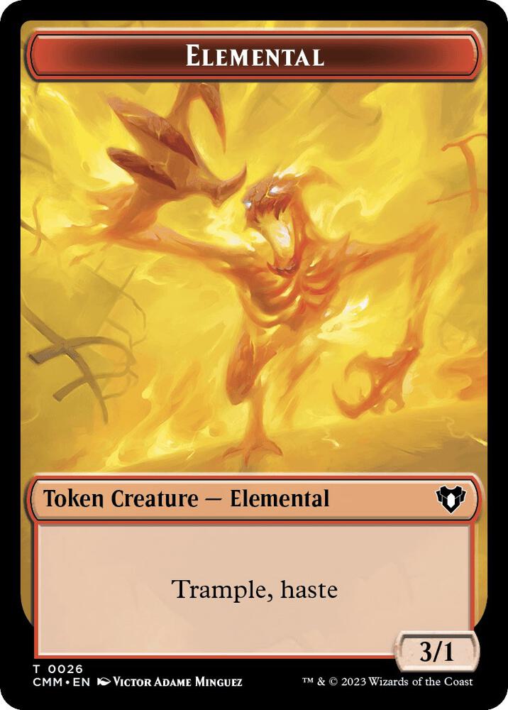 Elemental (0026) // Emblem - Teferi, Temporal Archmage Double-Sided Token