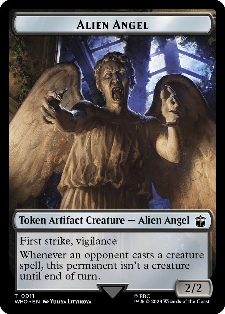 Alien Angel // Alien Warrior Double-Sided Token