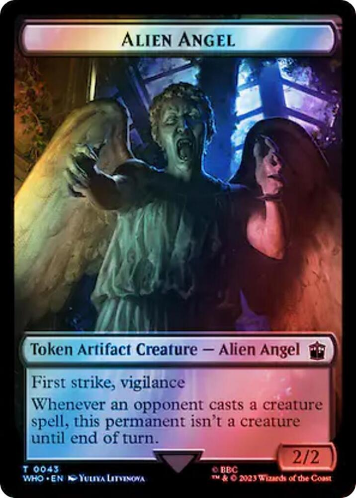 Alien Angel // Food (0057) Double-Sided Token (Surge Foil)