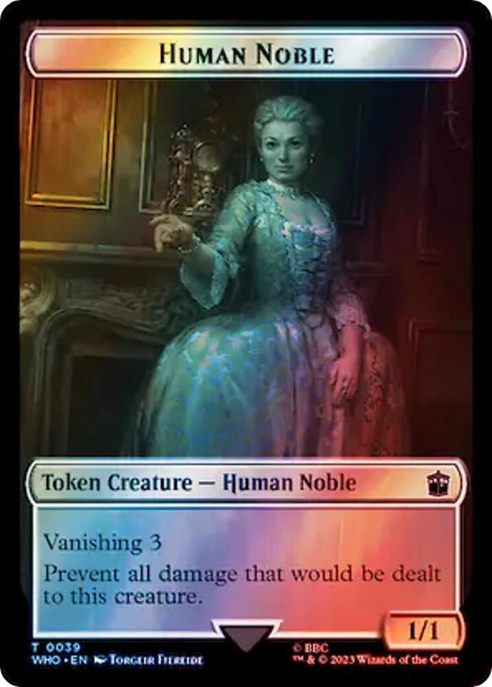 Human Noble // Treasure (0063) Double-Sided Token (Surge Foil)