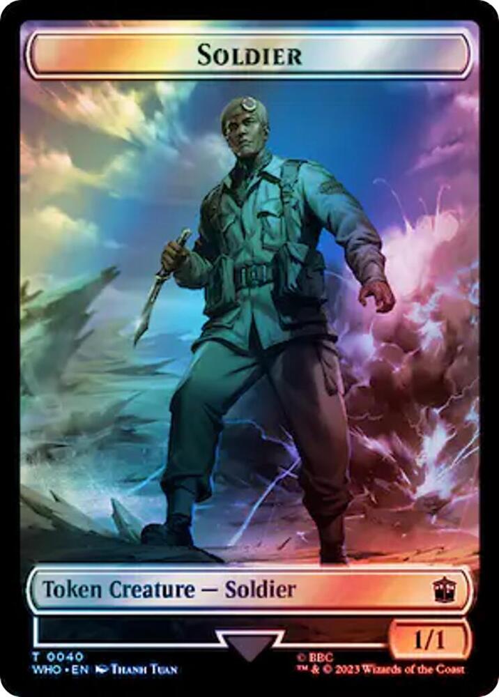 Soldier // Cyberman Double-Sided Token (Surge Foil)