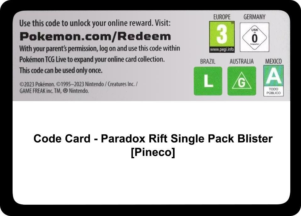 Code Card - Paradox Rift Single Pack Blister [Pineco]