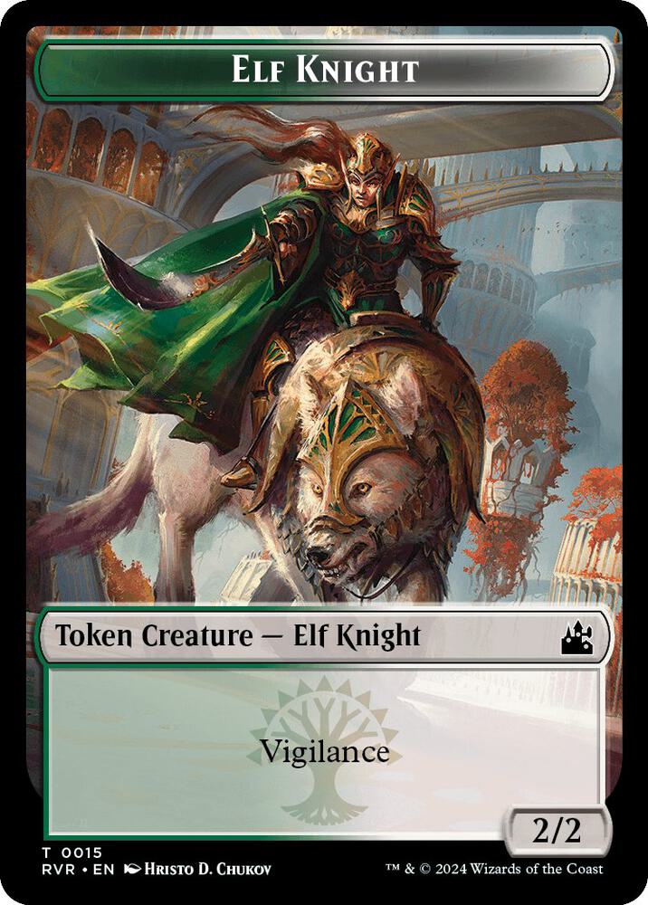 Elf Knight // Rhino Double-Sided Token
