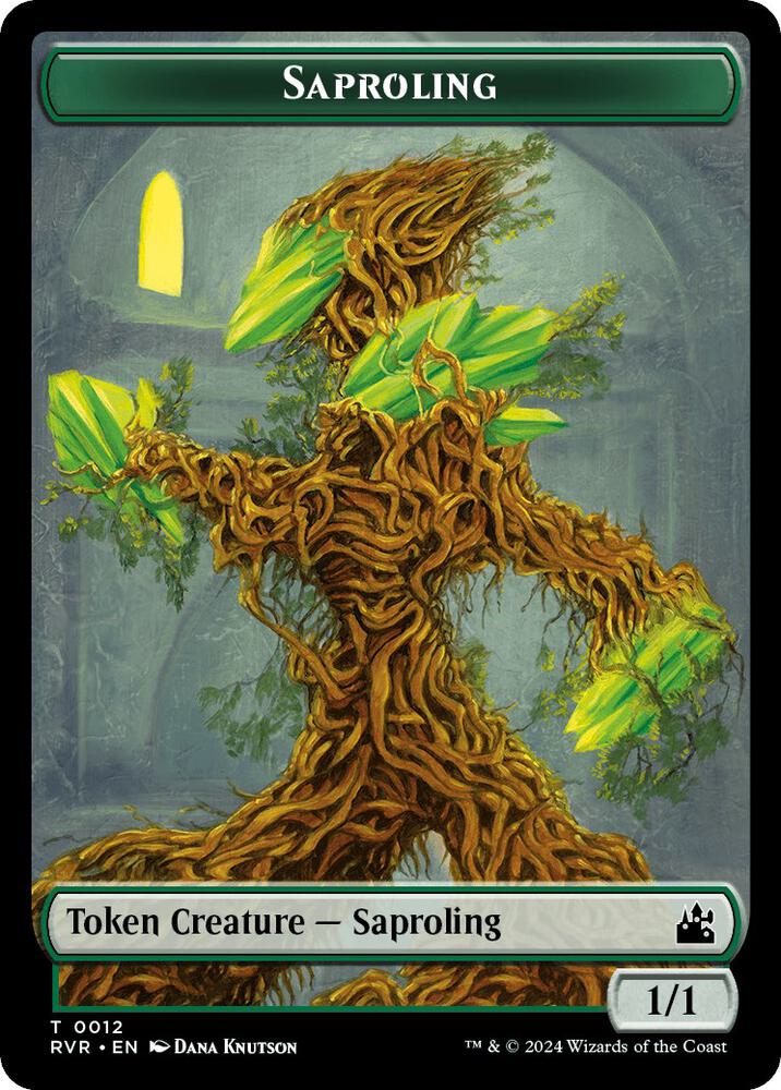 Saproling // Angel (0003) Double-Sided Token