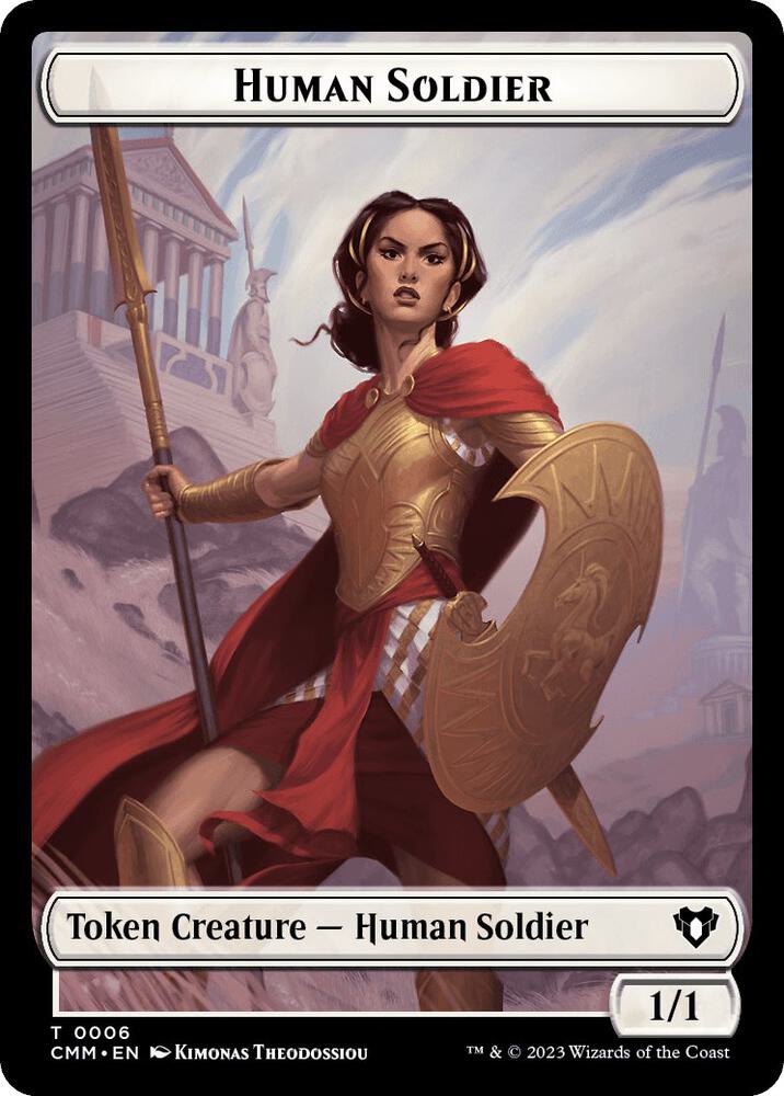 Human Soldier // Elemental (0025) Double-Sided Token