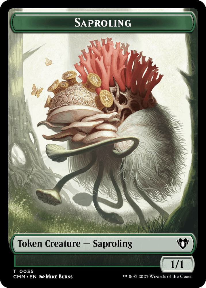 Saproling // Dragon (0021) Double-Sided Token