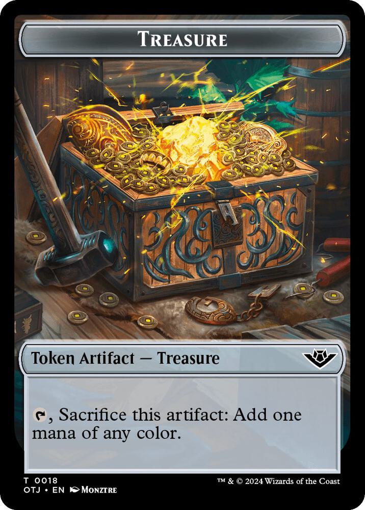 Treasure // Human Cleric Double-Sided Token