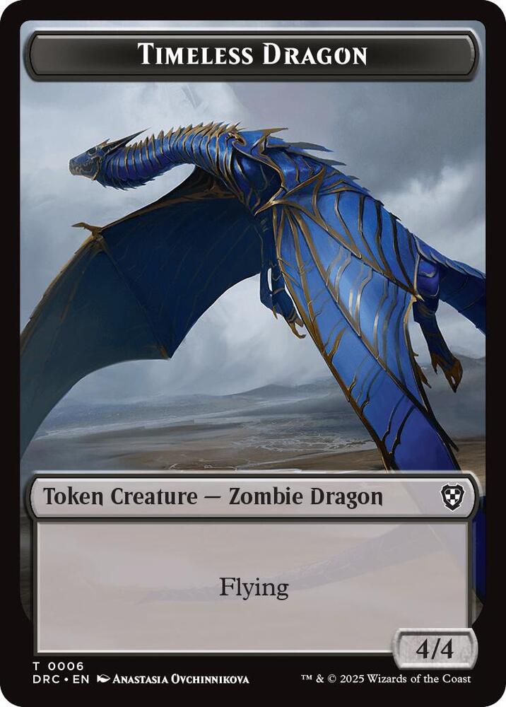 Timeless Dragon // Zombie (0003) Double-Sided Token