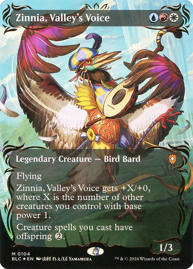 Zinnia, Valley's Voice (Borderless) (Raised Foil)