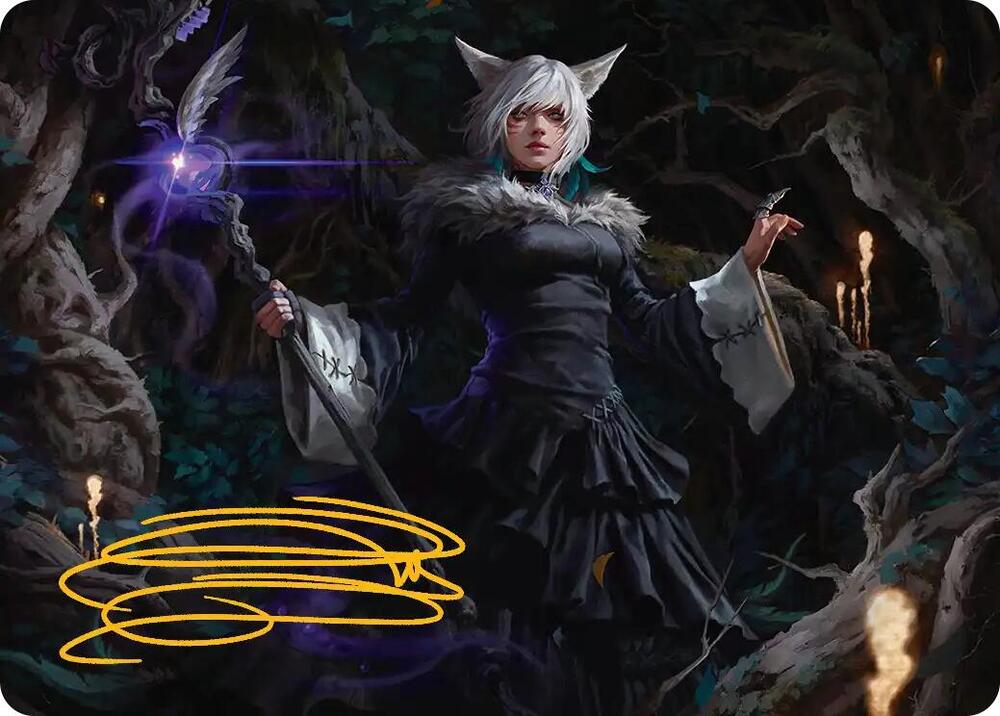 Y'shtola, Night's Blessed Art Card (21) (Gold-Stamped Signature)