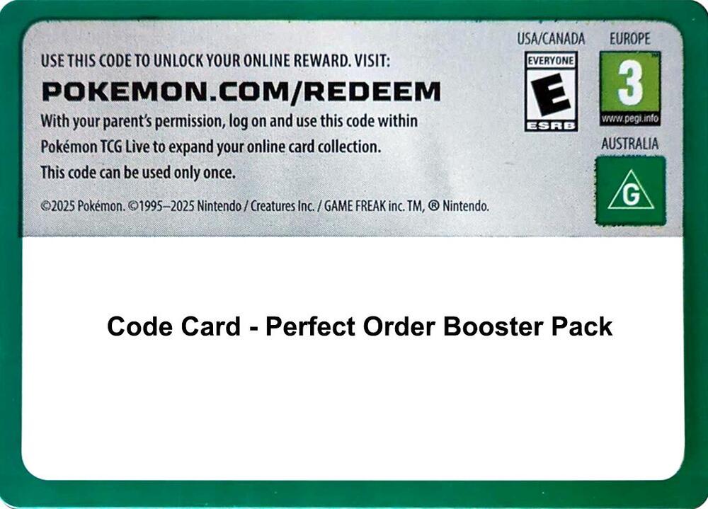 Code Card - Perfect Order Booster Pack