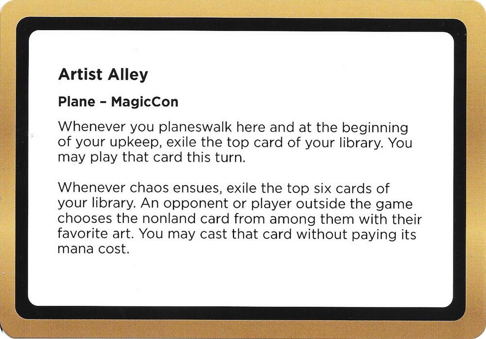 Artist Alley (Black Lotus Unknown Planechase)