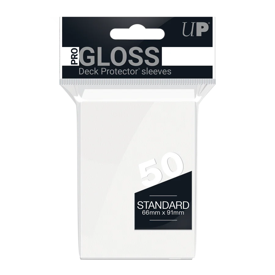 Ultra Pro: White-PRO-Gloss Standard DECK PROTECTOR® Sleeves