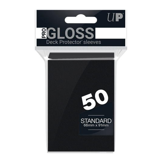 Ultra Pro: Black-PRO-Gloss Standard DECK PROTECTOR® Sleeves