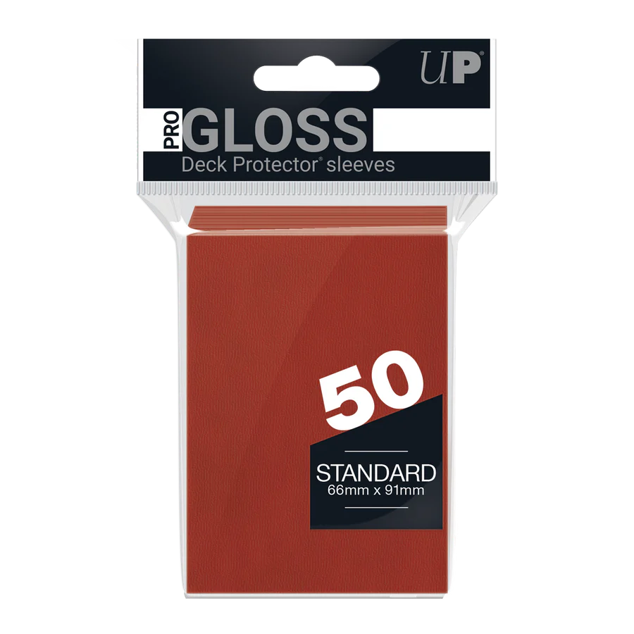 Ultra Pro: Red-PRO-Gloss Standard DECK PROTECTOR® Sleeves