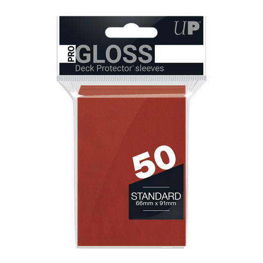 Ultra Pro: Red-PRO-Gloss Standard DECK PROTECTOR® Sleeves