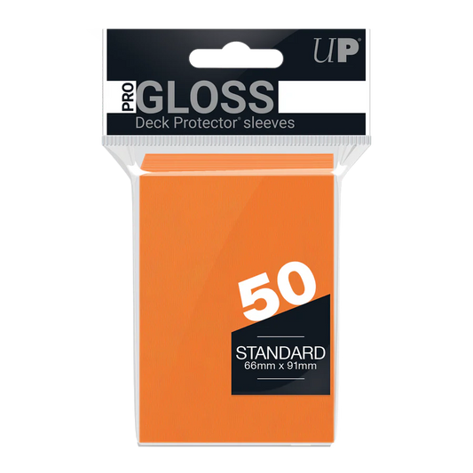 Ultra Pro: Orange-PRO-Gloss Standard DECK PROTECTOR® Sleeves
