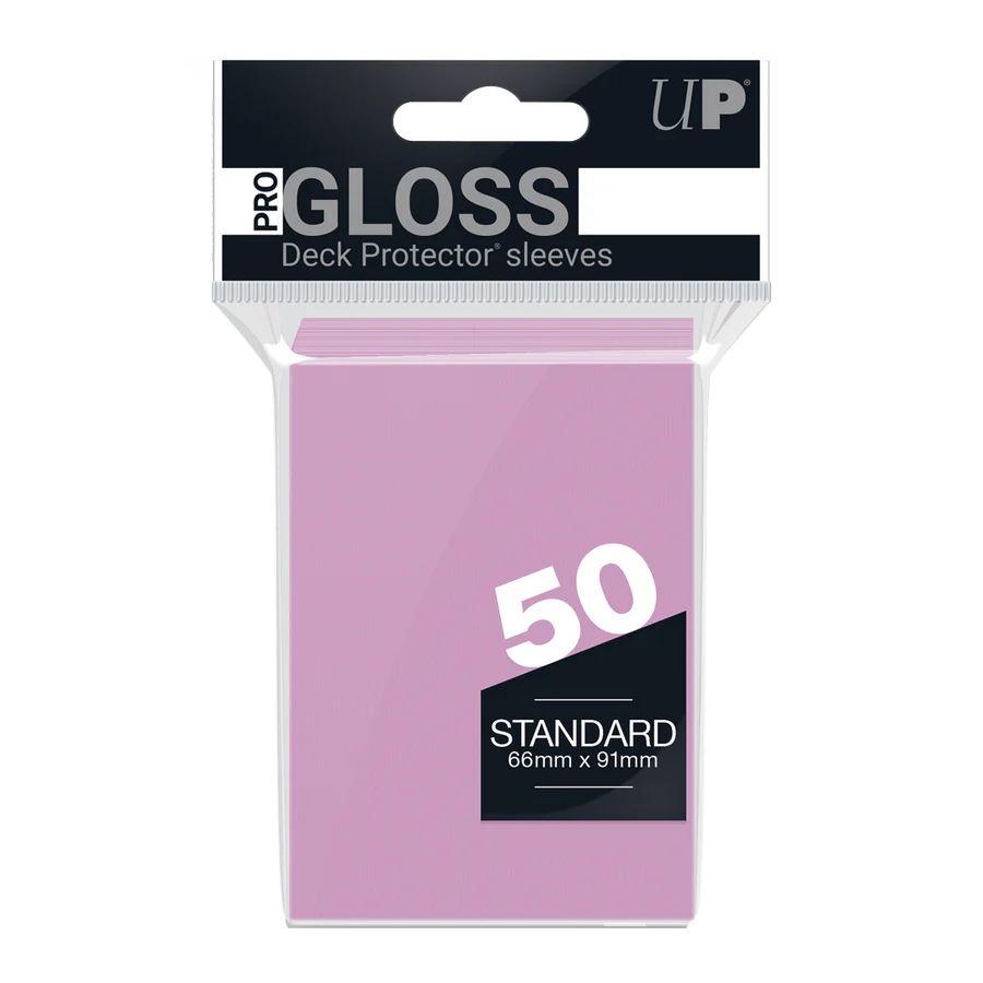 Ultra Pro: Pink-PRO-Gloss Standard DECK PROTECTOR® Sleeves