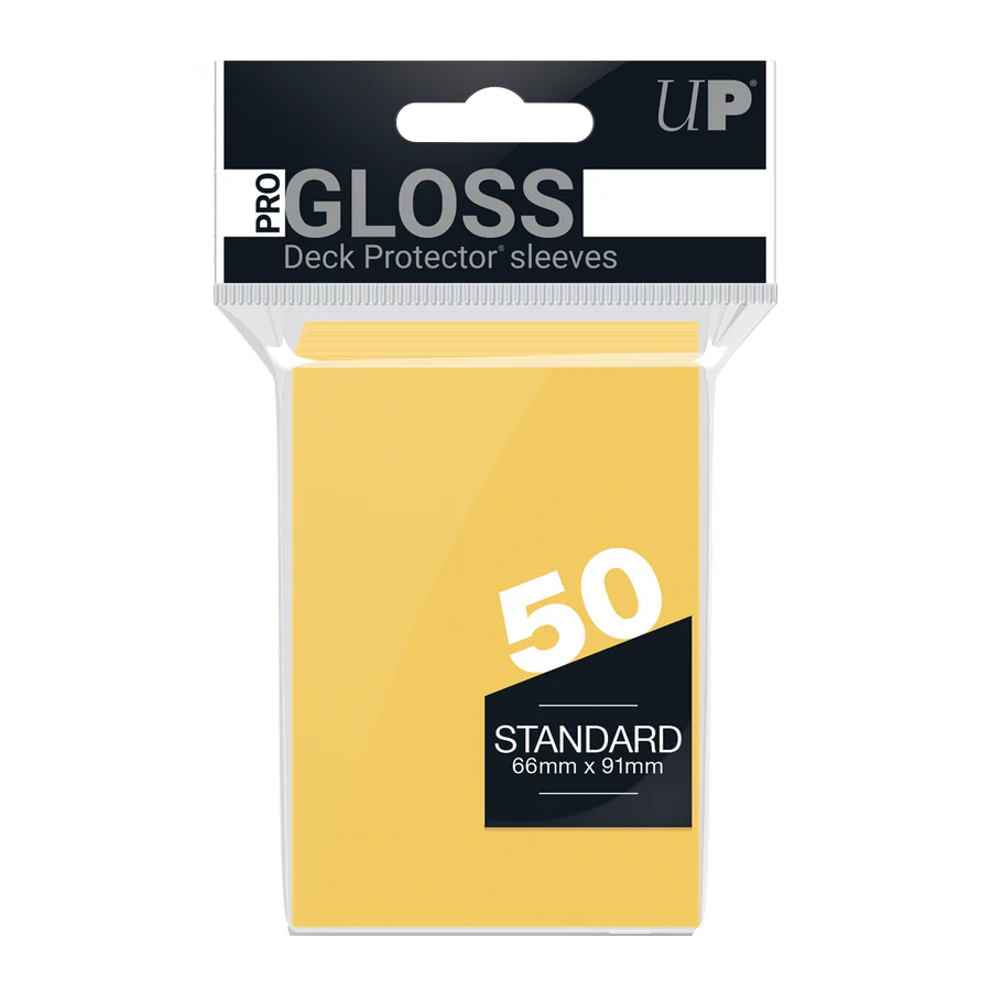 Ultra Pro: Yellow-PRO-Gloss Standard DECK PROTECTOR® Sleeves