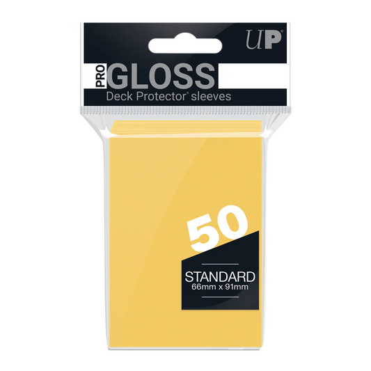 Ultra Pro: Yellow-PRO-Gloss Standard DECK PROTECTOR® Sleeves