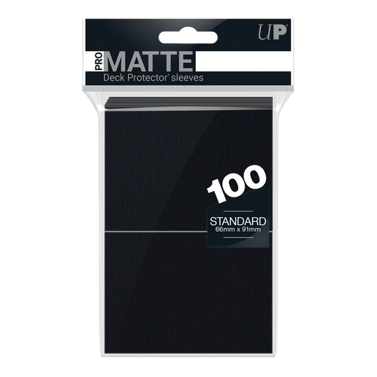Ultra Pro:Black-PRO-Matte Standard DECK PROTECTOR® Sleeves