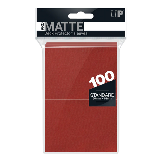 Ultra Pro:Red-PRO-Matte Standard DECK PROTECTOR® Sleeves