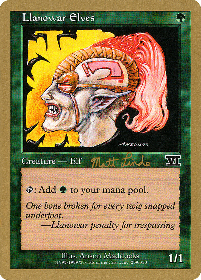 Llanowar Elves - 1999 Matt Linde (6ED)