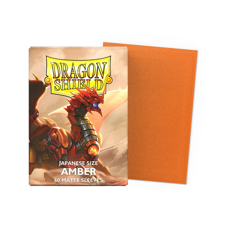 Dragon Shield: Japanese Size Matte Sleeves - Amber