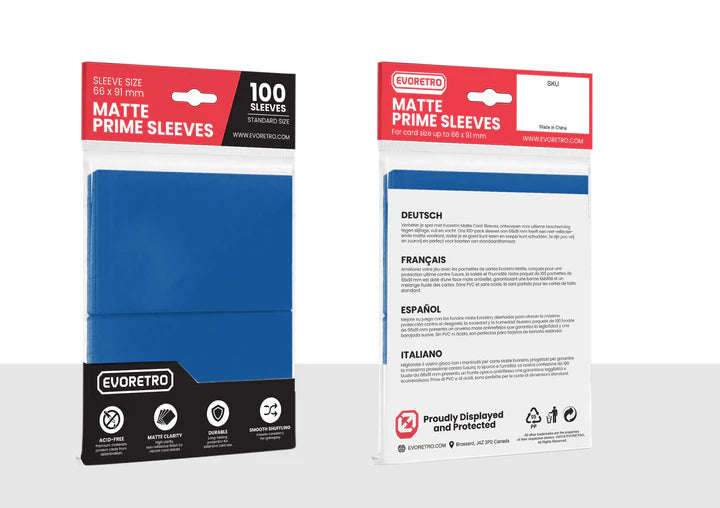 Evoretro: Blue - Matte Prime Sleeves
