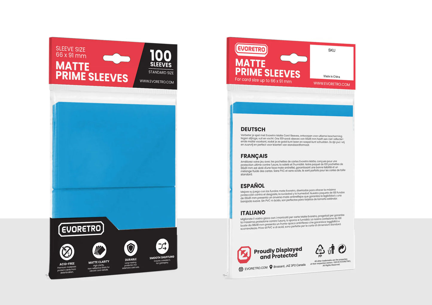 Evoretro: Light Blue - Matte Prime Sleeves