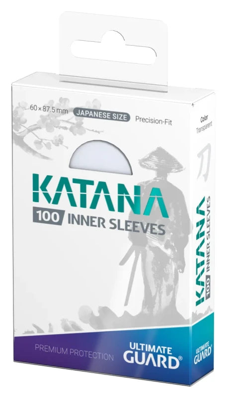 Ultimate Guard: Clear Katana Inner Sleeves- Japanese Size Inner Sleeves