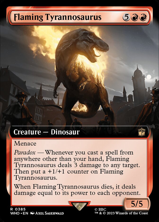 Flaming Tyrannosaurus (Extended Art)