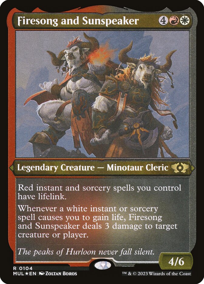 Firesong and Sunspeaker (Foil Etched)