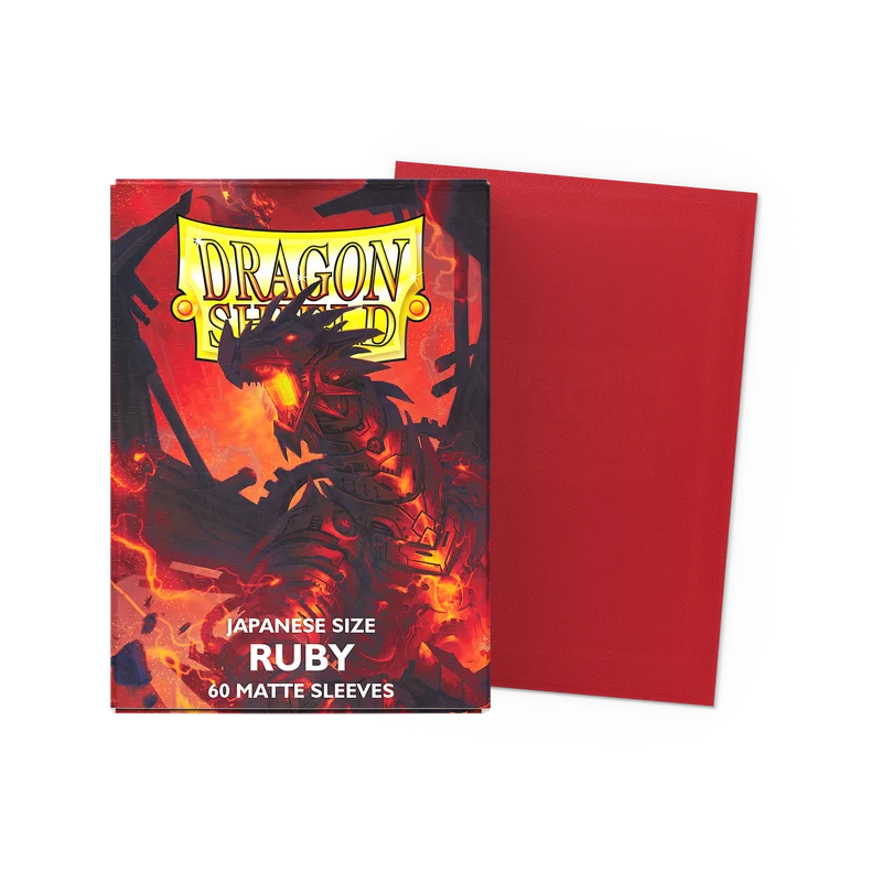 Dragon Shield: Japanese Size Matte Sleeves - Ruby