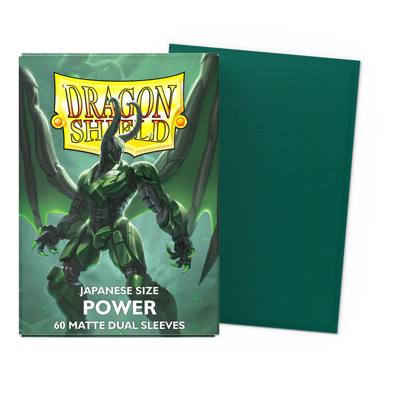 Dragon Shield: Power Japanese Size Matte Dual Sleeves- Japanese Size Matte Dual Sleeves