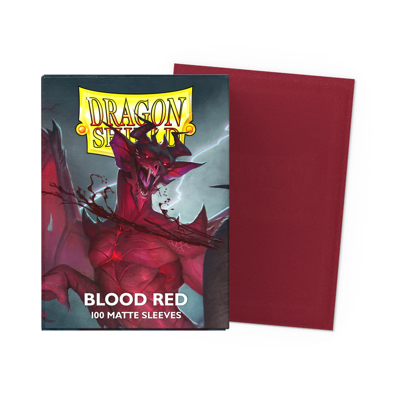Dragon Shield:Blood Red Matte- Standard Card Sleeves