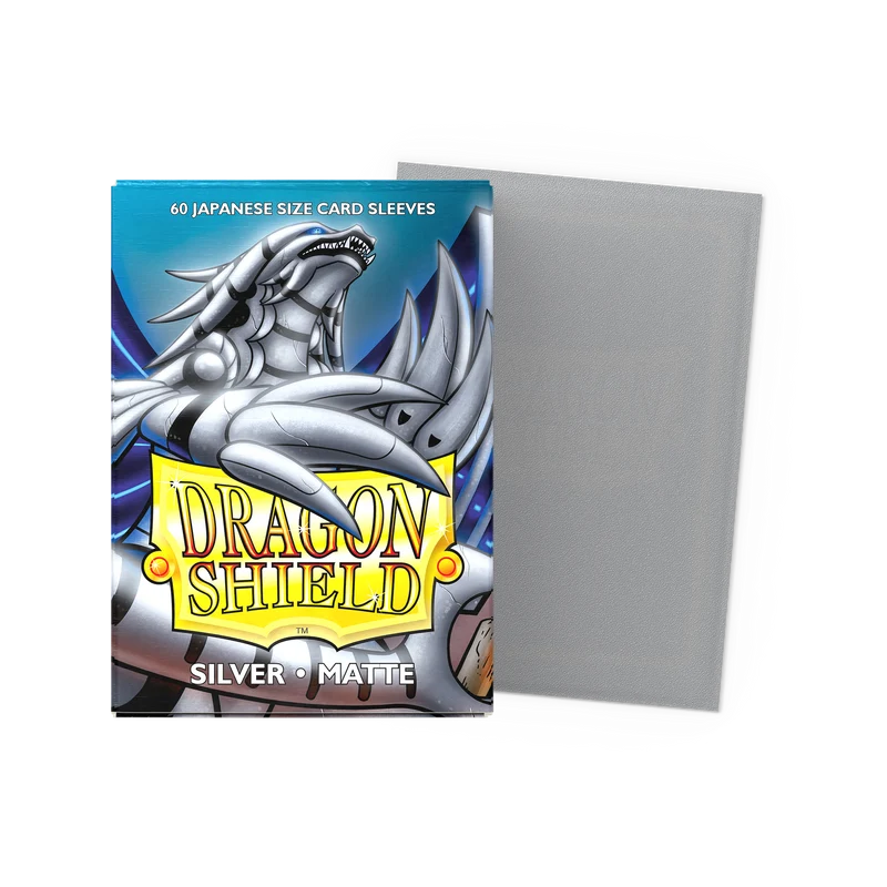 Dragon Shield: Japanese Size Matte Sleeves - Silver