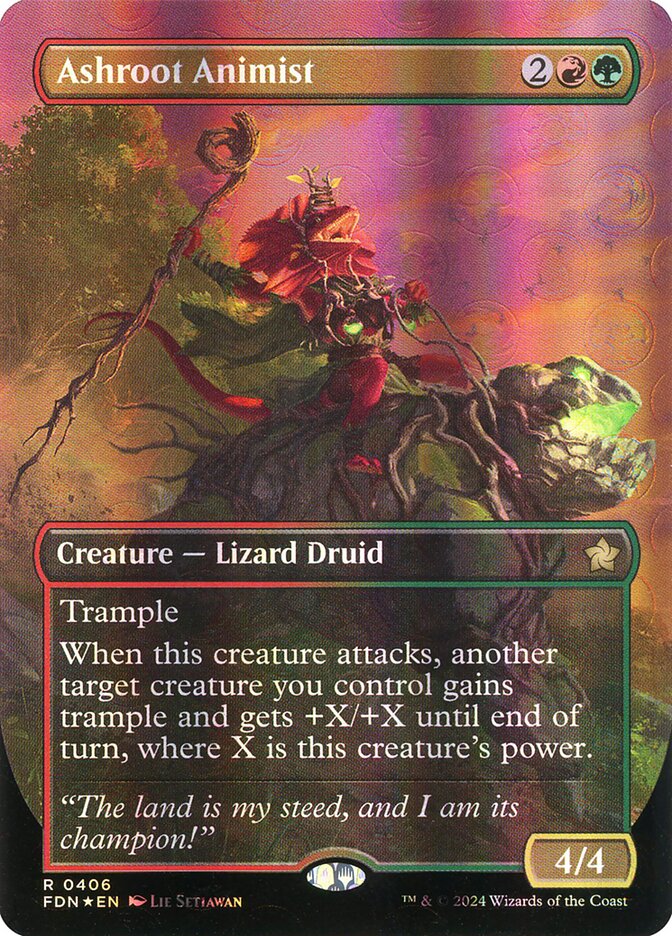 Ashroot Animist (Borderless) (Mana Foil)
