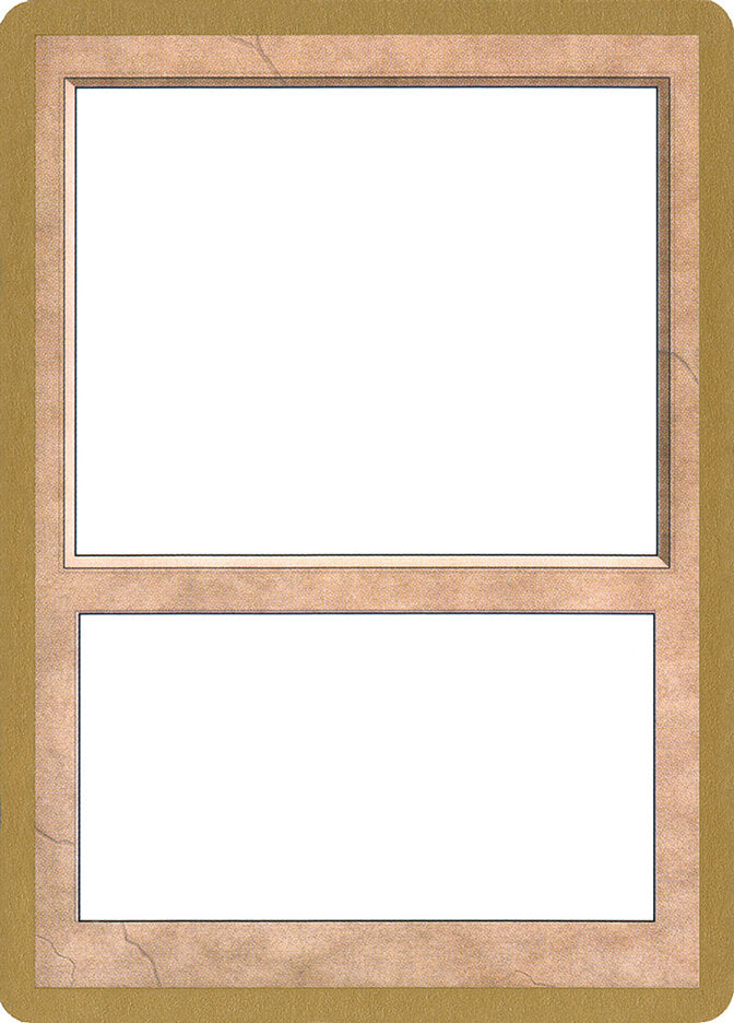 2001 World Championship Blank Card