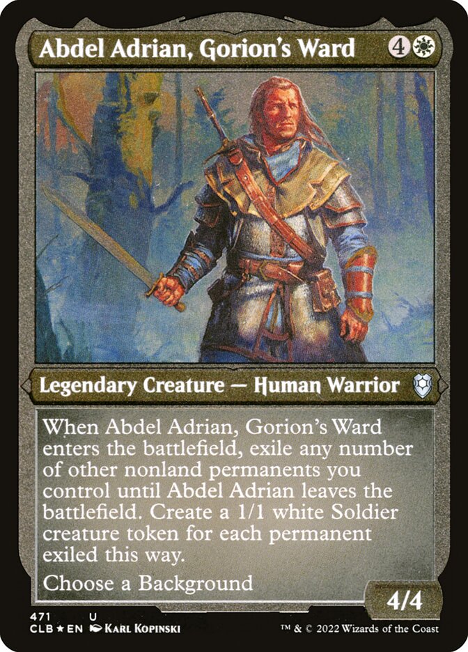 Abdel Adrian, Gorion's Ward (Foil Etched)