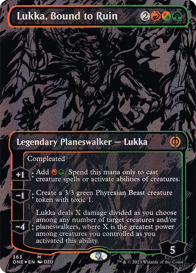 Lukka, Bound to Ruin (Oil Slick Raised Foil)