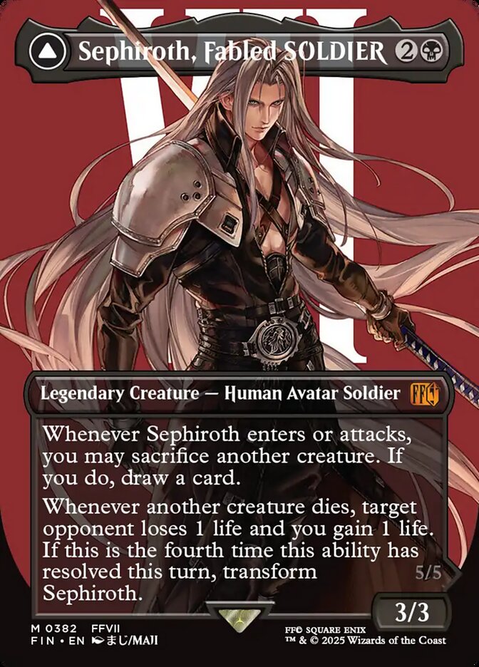 Sephiroth, Fabled SOLDIER (0382) (Borderless)