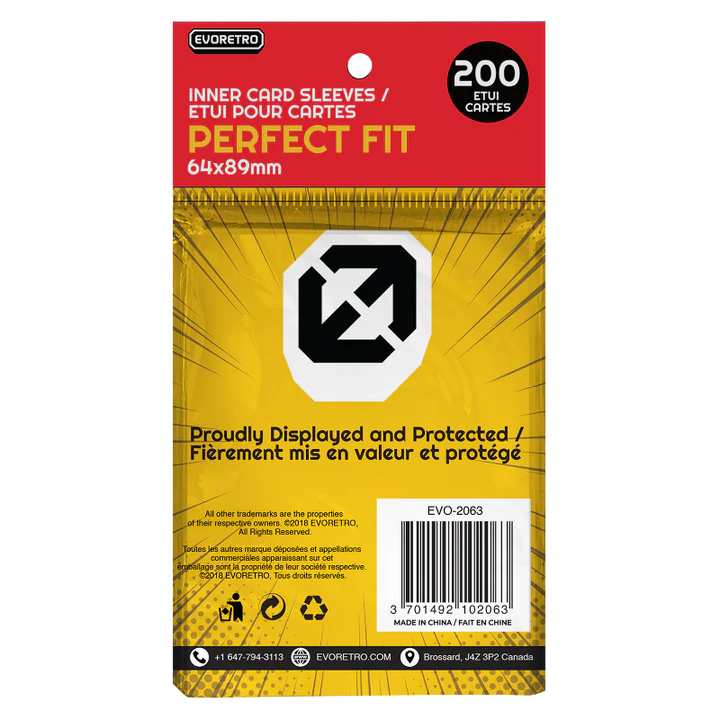 Evoretro: Clear-Perfect Fit Sleeves Inner Card Protector